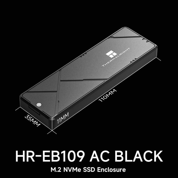 Carcasa para SSD M.2 NVMe THERMALRIGHT HR-EB109 con cable USB a Tipo-C y cable Tipo-C a Tipo-C., EB109 A-C & C-C Cable