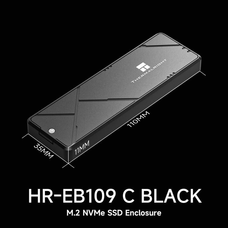 Carcasa para SSD M.2 NVMe THERMALRIGHT HR-EB109 con cable USB-C a USB-C., EB109 C-C Cable