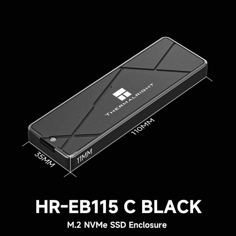 Carcasa para SSD M.2 NVMe THERMALRIGHT HR-EB115 con cable USB-C a USB-C., EB115 C-C Cable