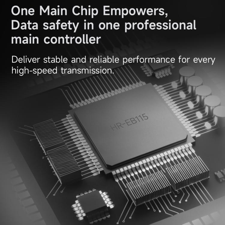 Carcasa para SSD THERMALRIGHT HR-EB115 M.2 NVMe / SATA de doble protocolo con cable USB-C a USB-C., EB115 Dual Protocol
