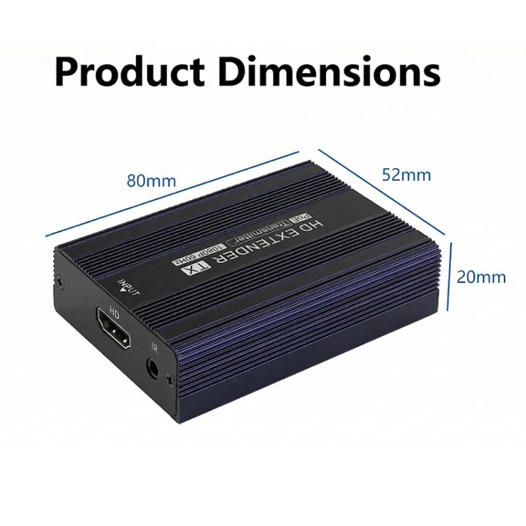 Extensor HDMI ET1815KVM de 150 m, 1080p, 60 Hz con puerto Cat6/RJ45/KVM, US Plug, EU Plug, AU Plug, UK Plug