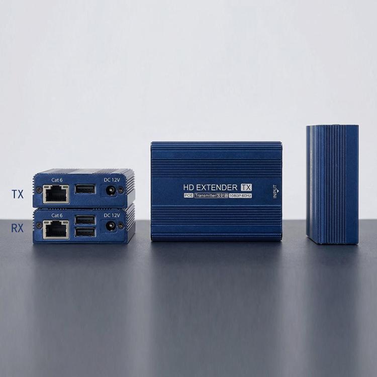 Extensor HDMI ET1815KVM de 150 m, 1080p, 60 Hz con puerto Cat6/RJ45/KVM, US Plug, EU Plug, AU Plug, UK Plug
