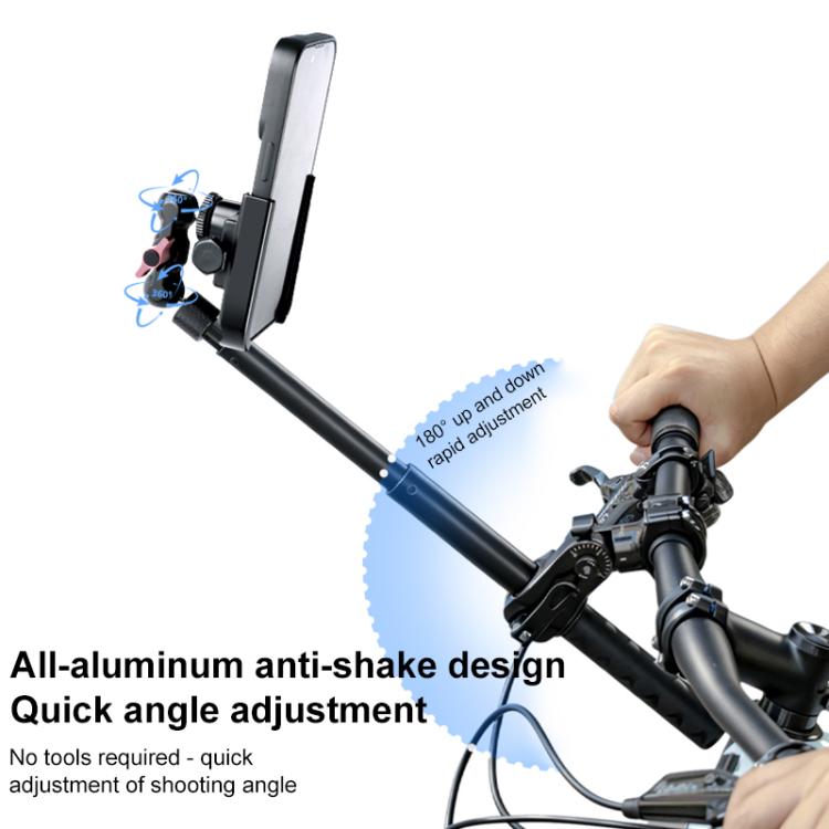 Soporte de barra de extensión para bicicleta de aluminio con ajuste rápido, Phone Clamp Kit, Handlebar Tube Kit, Tube with Phone Clamp + Stick, Stick Tube Phone Clamp Combo Set
