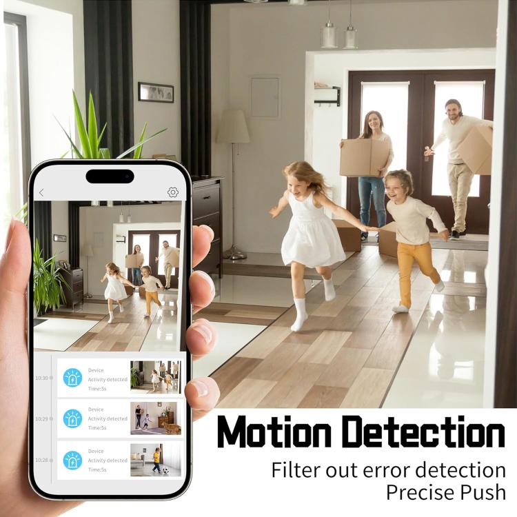Cámara WiFi inteligente HD para el hogar B01, compatible con visión nocturna y detección de movimiento., B01