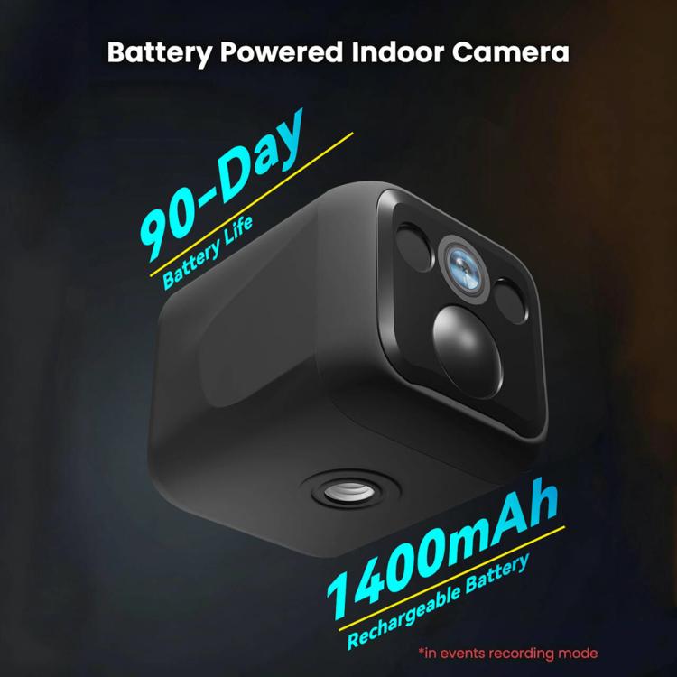 Cámara WiFi inteligente HD para el hogar B01, compatible con visión nocturna y detección de movimiento., B01