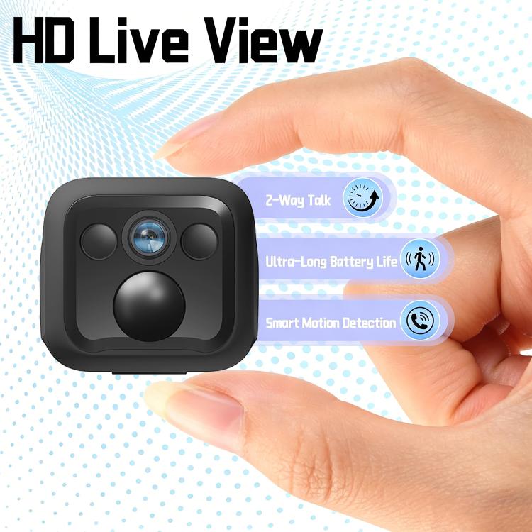 Cámara WiFi inteligente HD para el hogar B01, compatible con visión nocturna y detección de movimiento., B01
