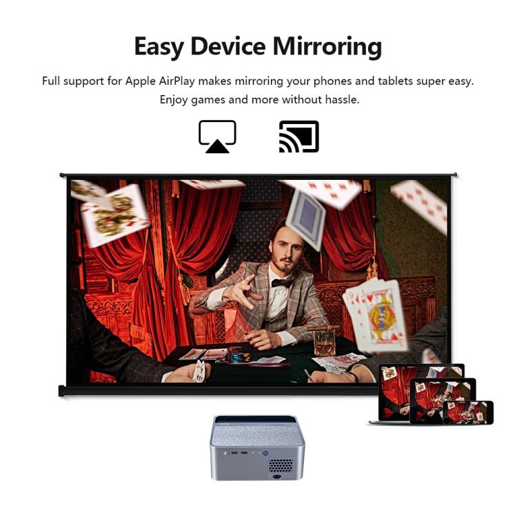 Proyector inteligente AUN A45 Pro 1080P con sistema operativo Android ATV, EU Plug, US Plug, UK Plug, AU Plug