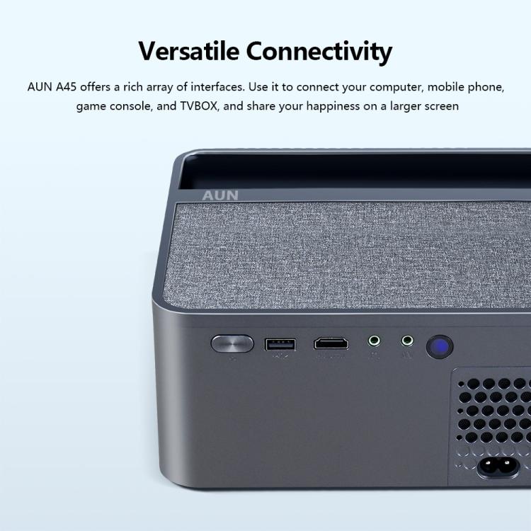 Proyector inteligente AUN A45 Pro 1080P con sistema operativo Android ATV, EU Plug, US Plug, UK Plug, AU Plug