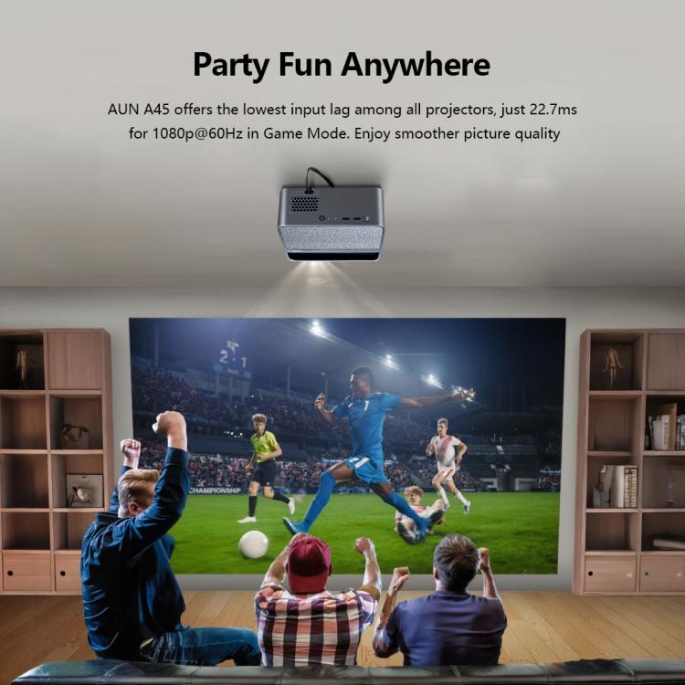 Proyector inteligente AUN A45 Pro 1080P con sistema operativo Android ATV, EU Plug, US Plug, UK Plug, AU Plug