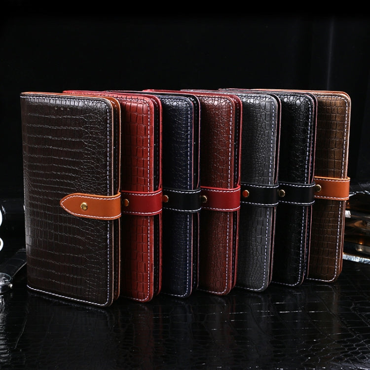 idewei Estuche de cuero con tapa horizontal con textura de cocodrilo con soporte y ranuras para tarjetas y billetera, For iPhone 12, For iPhone 12 Mini, For iPhone 12 Pro, For iPhone 12 Pro Max
