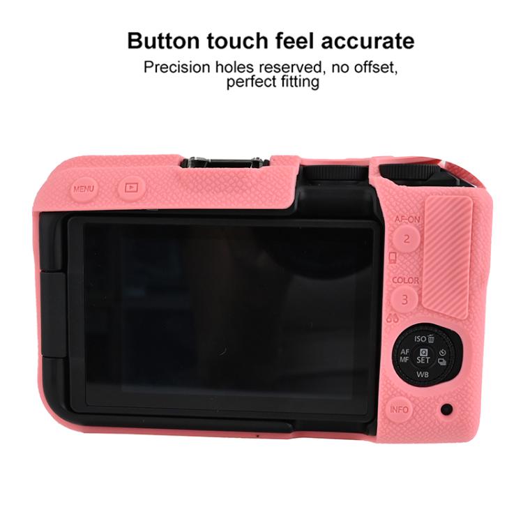 Funda protectora de silicona suave con textura de lichi para cámara, For Canon EOS R50 V