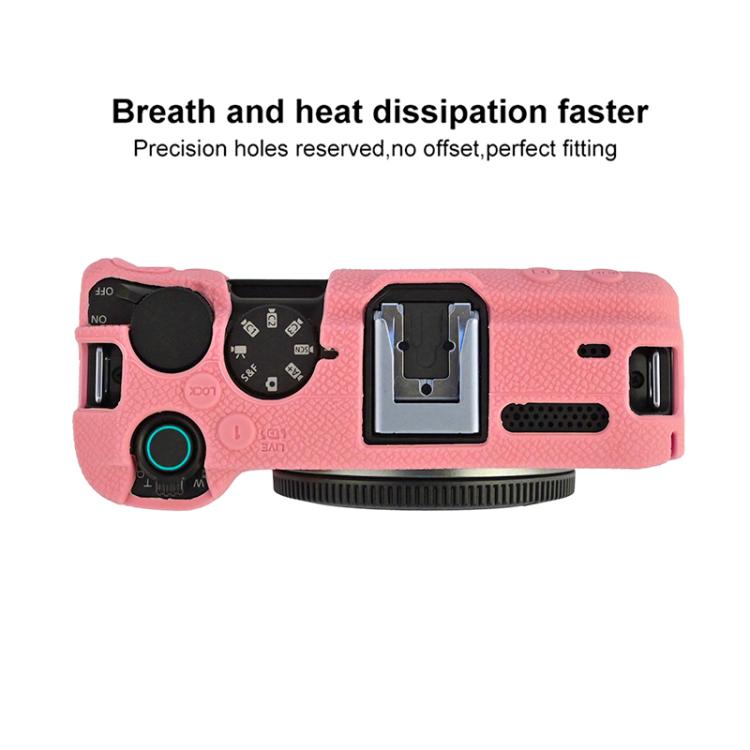 Funda protectora de silicona suave con textura de lichi para cámara, For Canon EOS R50 V