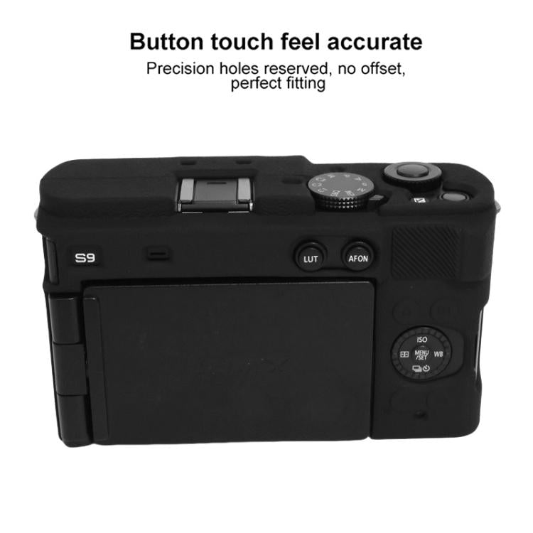 Funda protectora de silicona suave con textura de lichi para cámara, For Panasonic LUMIX S9