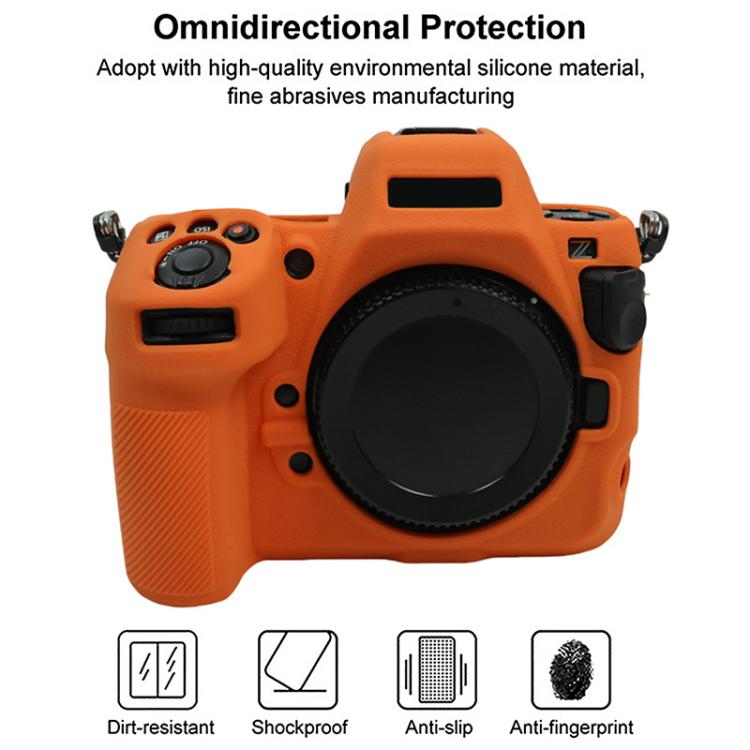 Funda protectora de silicona suave con textura de lichi para cámara, For Nikon Z 8
