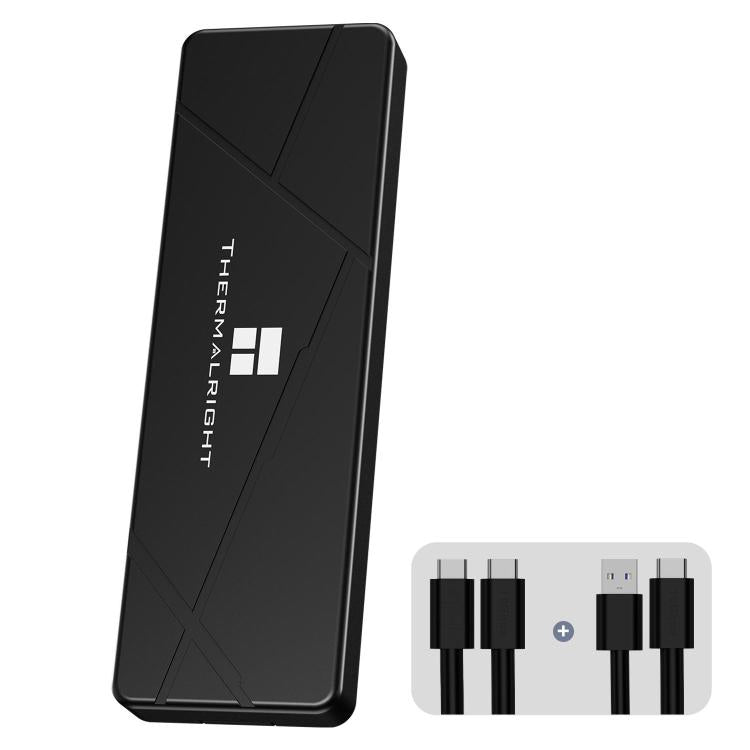 Carcasa para SSD THERMALRIGHT HR-EB115 M.2 NVMe / SATA de doble protocolo con cable USB a Tipo-C y cable Tipo-C a Tipo-C., EB115 Dual Protocol Dual Cable