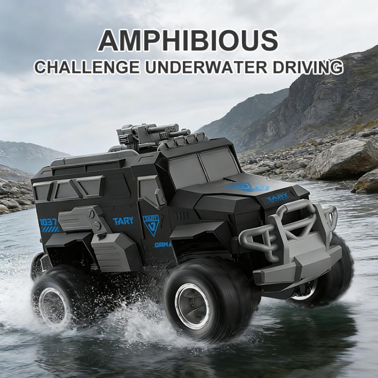 Vehículo blindado anfibio, a prueba de explosiones, impermeable y con control remoto JJR/C Q241, con tracción en las cuatro ruedas.
