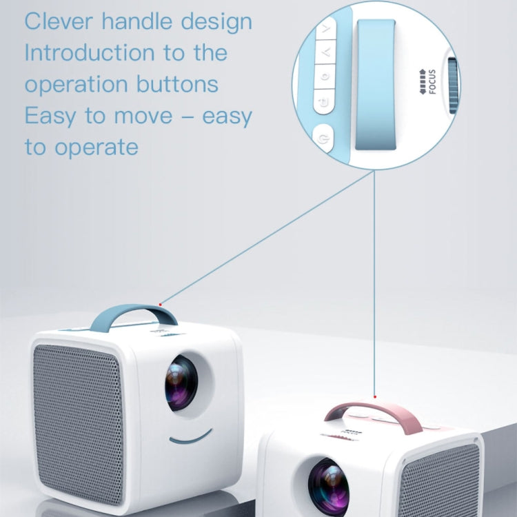 Q2 LED 1080P Mini Proyector portátil Proyector para niños, EU Plug, US Plug, UK Plug, AU Plug