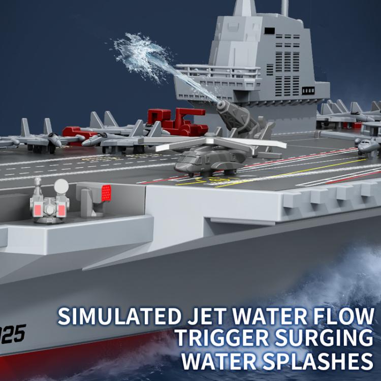 Portaaviones de juguete JJR/C S27 con control remoto y cañón de agua.