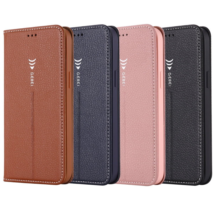 Estuche protector con tapa horizontal GEBEI PU + TPU con soporte y ranuras para tarjetas, For iPhone 12 mini, For iPhone 12 / 12 Pro, For iPhone 12 Pro Max