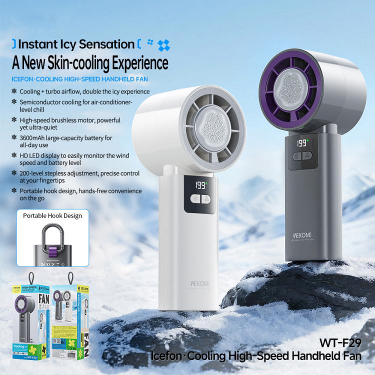 Ventilador de mano de alta velocidad WK WT-F29 Icefon Cooling