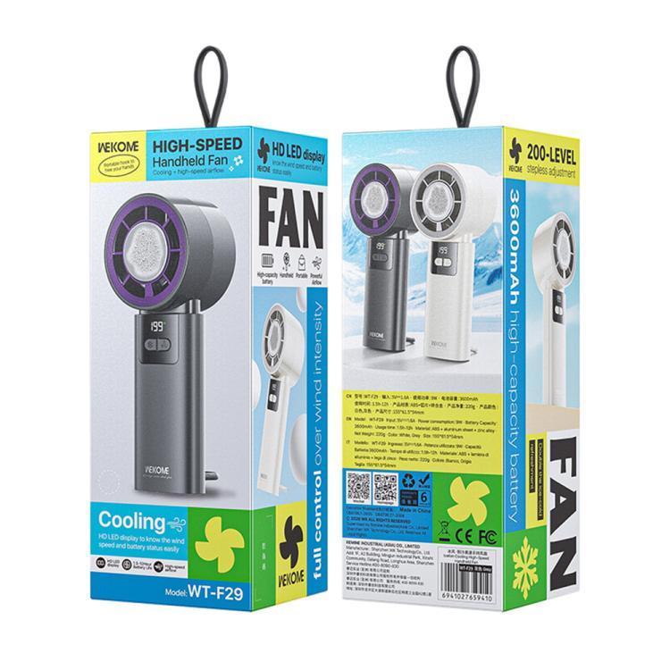 Ventilador de mano de alta velocidad WK WT-F29 Icefon Cooling