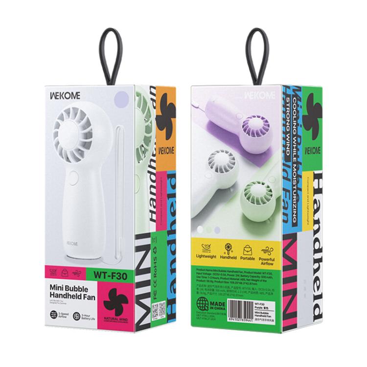 Ventilador de mano mini burbuja WK WT-F30