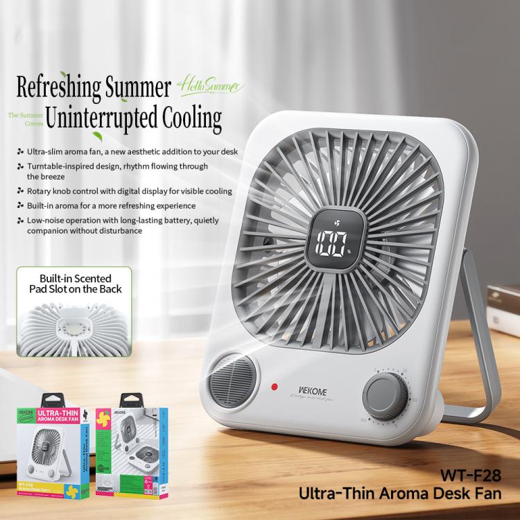 Ventilador de escritorio ultrafino WK WT-F28 con aromaterapia.