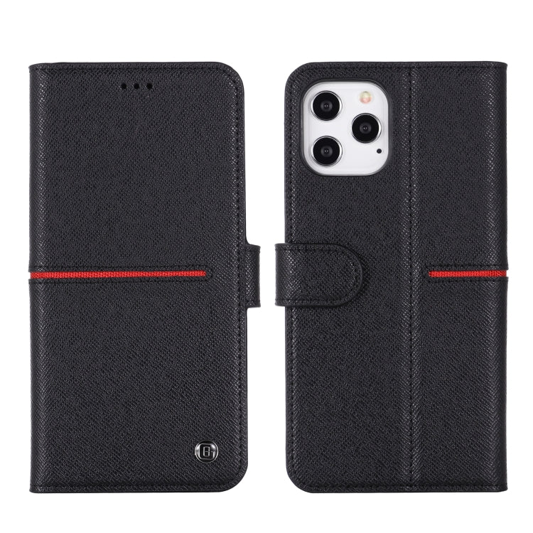 Estuche protector con tapa horizontal de cuero de grano superior GEBEI con soporte y ranuras para tarjetas y billetera y marco de fotos, For iPhone 12 mini, For iPhone 12 / 12 Pro, For iPhone 12 Pro Max
