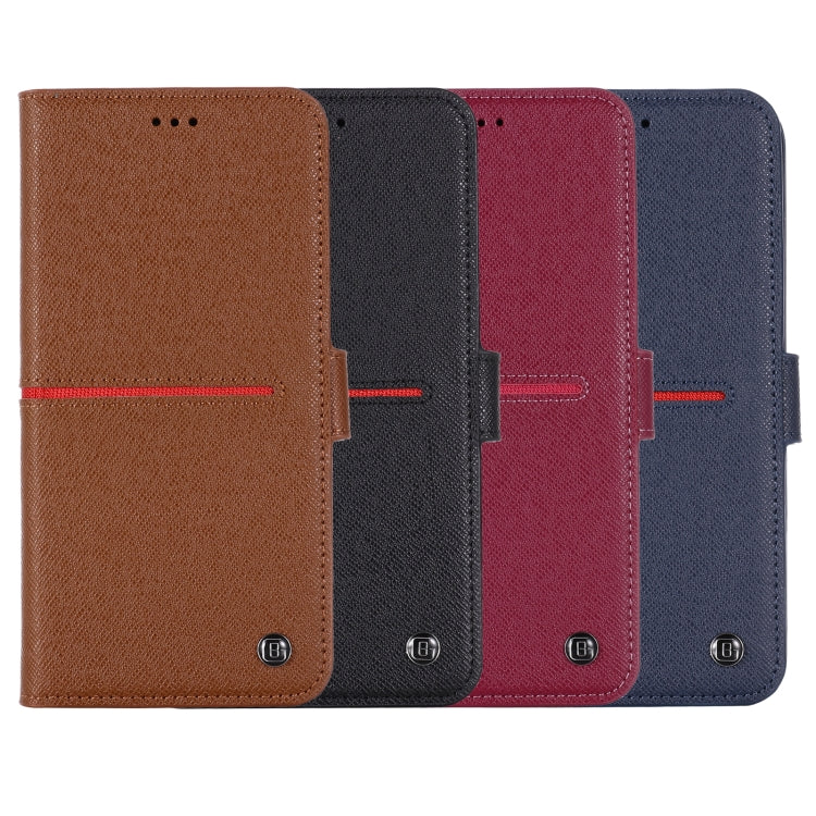Estuche protector con tapa horizontal de cuero de grano superior GEBEI con soporte y ranuras para tarjetas y billetera y marco de fotos, For iPhone 12 mini, For iPhone 12 / 12 Pro, For iPhone 12 Pro Max