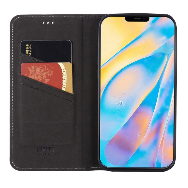 Estuche protector con tapa horizontal de cuero de grano superior GEBEI con soporte y ranuras para tarjetas, For iPhone 12 mini, For iPhone 12 / 12 Pro, For iPhone 12 Pro Max