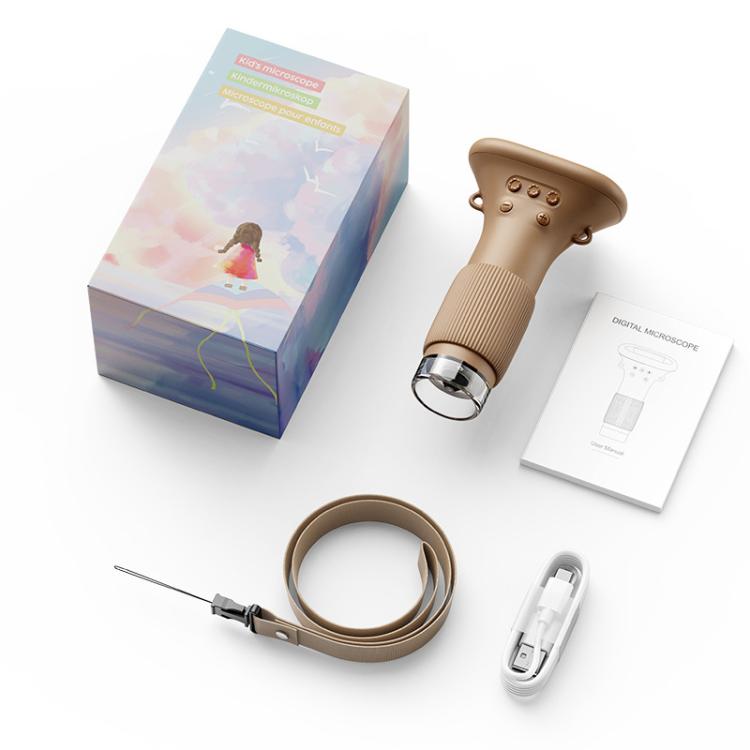 Microscopio óptico portátil para niños con pantalla de 2 pulgadas