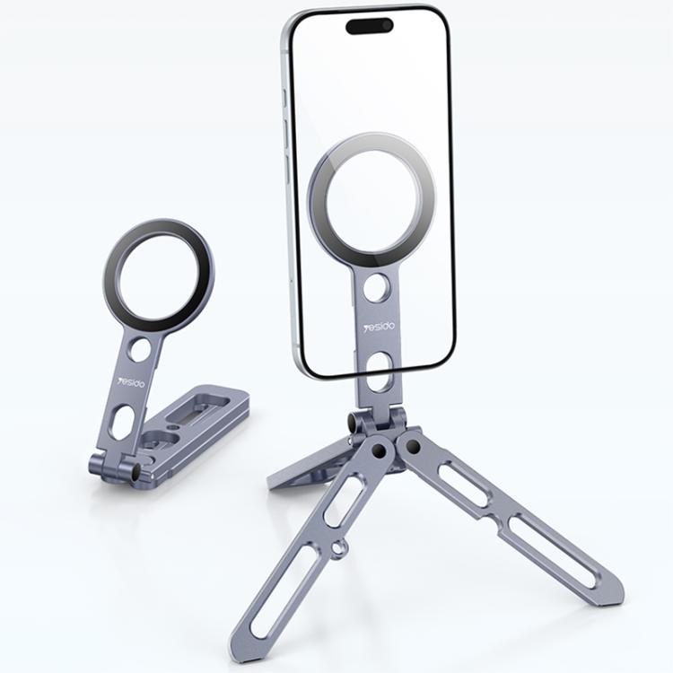 Trípode portátil plegable de aleación de aluminio Yesido C231 con soporte magnético para teléfono y selfie.