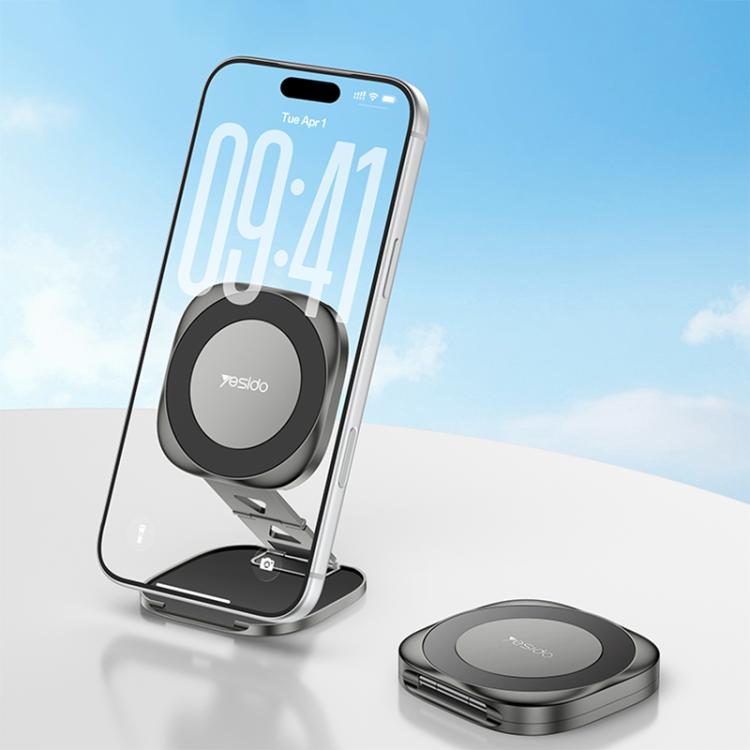 Soporte magnético para teléfono Yesido C301 plegable de escritorio con bisagra de amortiguación de 3 etapas, C301