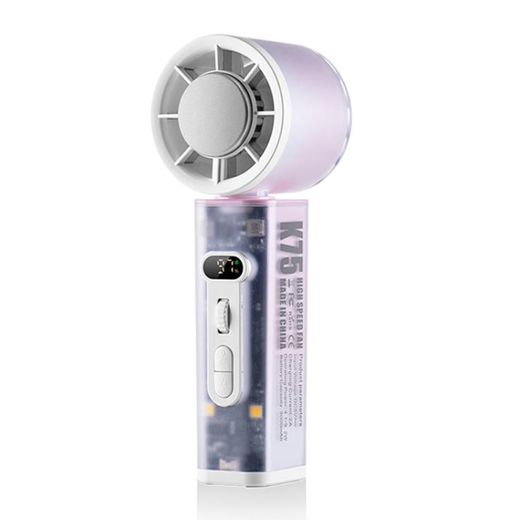Ventilador de mano autooscilante K75 con LED