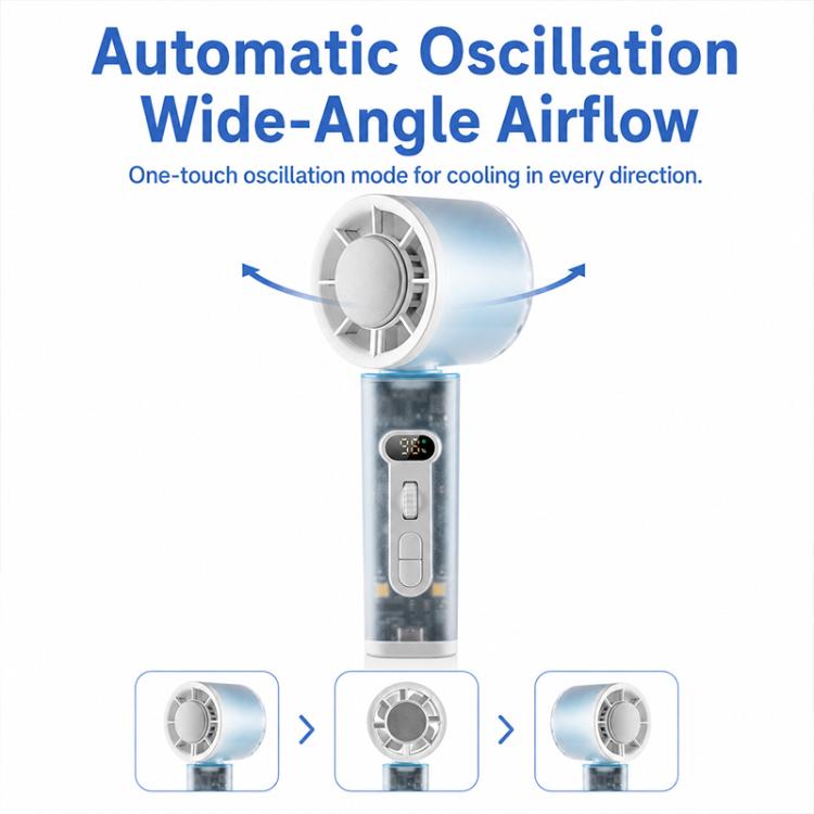 Ventilador de mano autooscilante K75 con LED