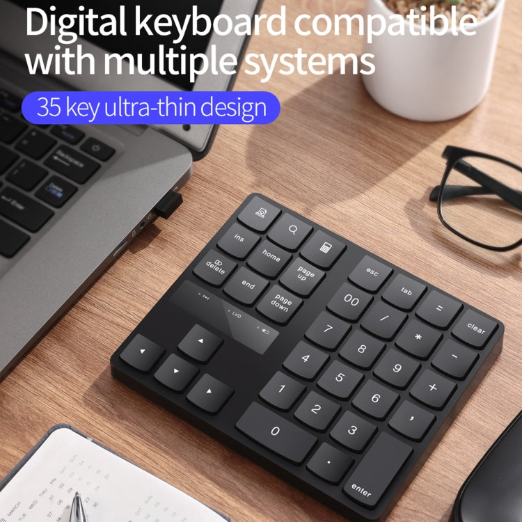 533 35 teclas 2.4G Teclado digital de carga inalámbrica de diseño ultrafino