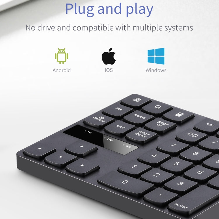 533 35 teclas 2.4G Teclado digital de carga inalámbrica de diseño ultrafino