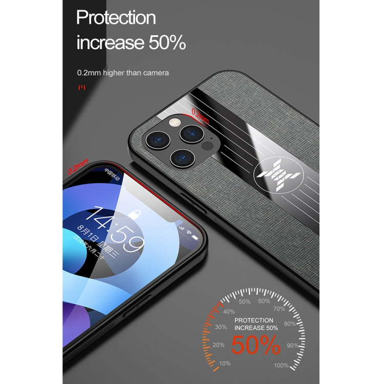 Funda protectora de TPU a prueba de golpes con textura de tela de costura XINLI con soporte para anillo, For iPhone 12, For iPhone 12 Pro, For iPhone 12 Pro Max, For iPhone 12 Mini