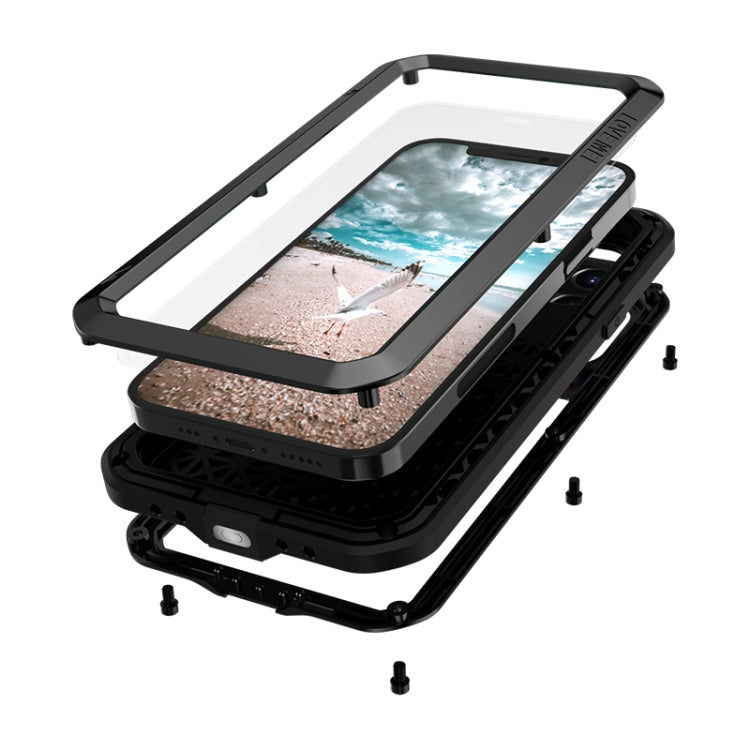 LOVE MEI Metal a prueba de golpes impermeable a prueba de polvo funda protectora, For iPhone 12 Pro, For iPhone 12 Pro Max
