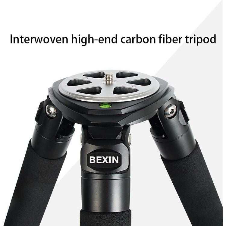 BEXIN ST424C Trípode grande fotográfico de fibra de carbono para videocámara resistente, tubo máximo: 40 mm, ST424C