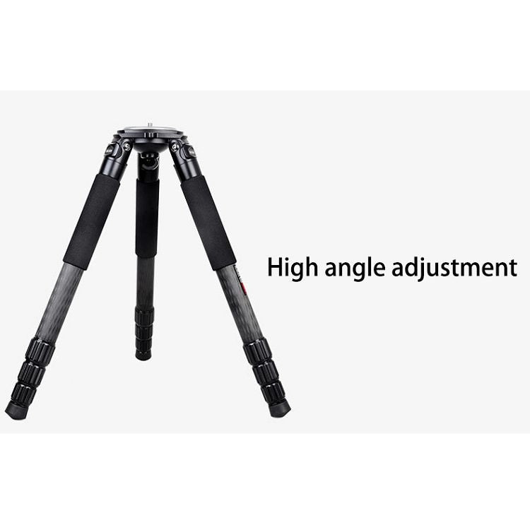 BEXIN ST424C Trípode grande fotográfico de fibra de carbono para videocámara resistente, tubo máximo: 40 mm, ST424C