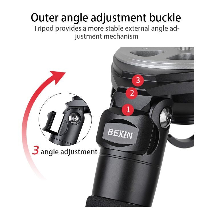 BEXIN ST424C Trípode grande fotográfico de fibra de carbono para videocámara resistente, tubo máximo: 40 mm, ST424C