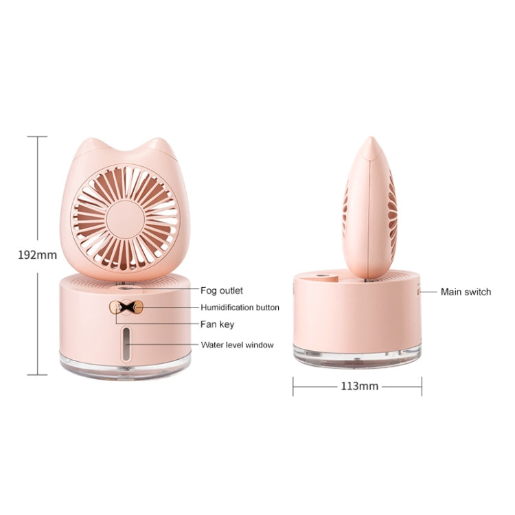 Ventilador humidificador con pulverizador recargable de escritorio para el hogar con forma de gato BD-MM1