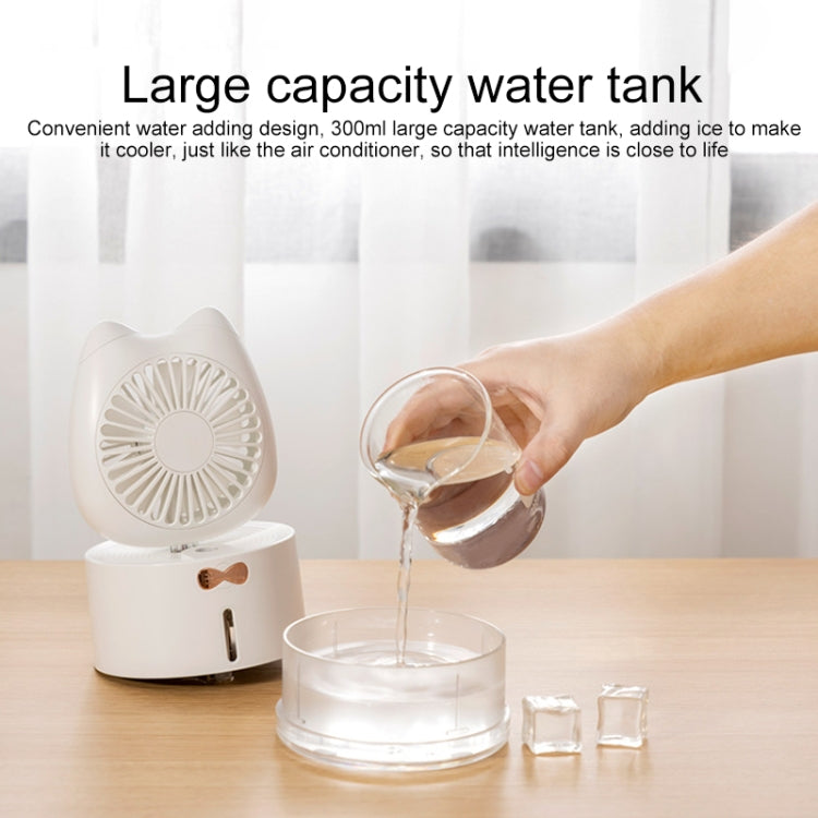 Ventilador humidificador con pulverizador recargable de escritorio para el hogar con forma de gato BD-MM1