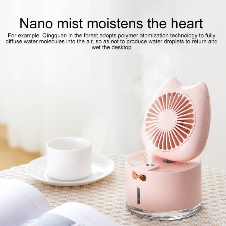 Ventilador humidificador con pulverizador recargable de escritorio para el hogar con forma de gato BD-MM1