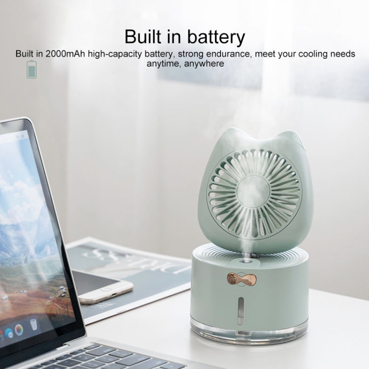 Ventilador humidificador con pulverizador recargable de escritorio para el hogar con forma de gato BD-MM1