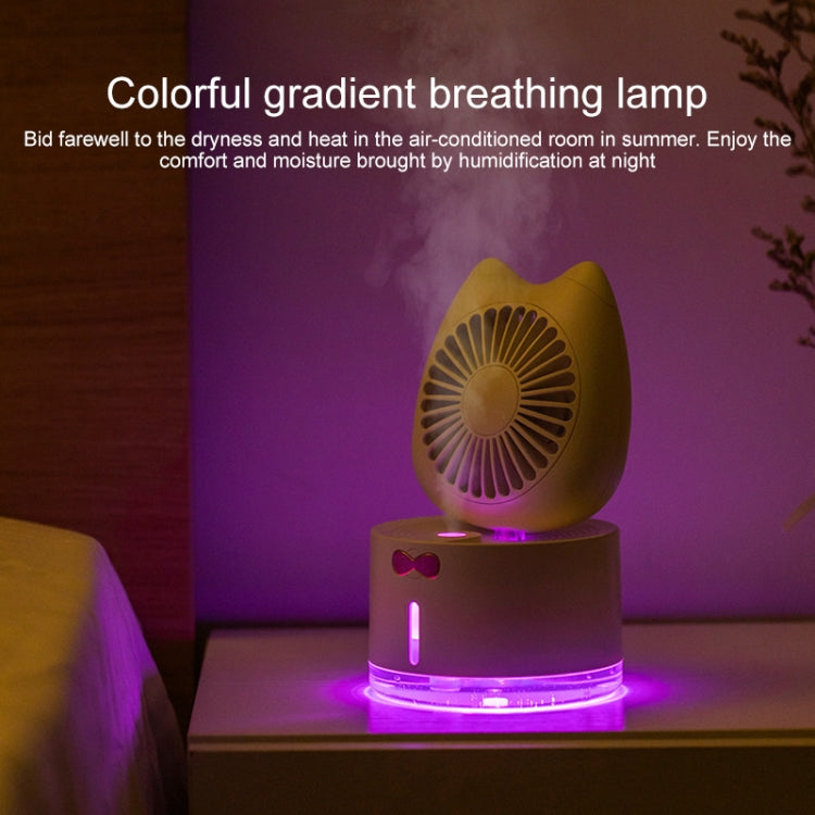 Ventilador humidificador con pulverizador recargable de escritorio para el hogar con forma de gato BD-MM1