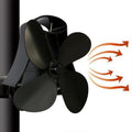 YL-105 Ventilador de estufa para chimenea accionado por calor de aluminio de 4 aspas, YL-105 (Black), YL-105 (Bronze), YL-105 (Grey), YL-105 (Gold), YL-105 (Rose Red), YL-105 (Silver), YL-105(White)