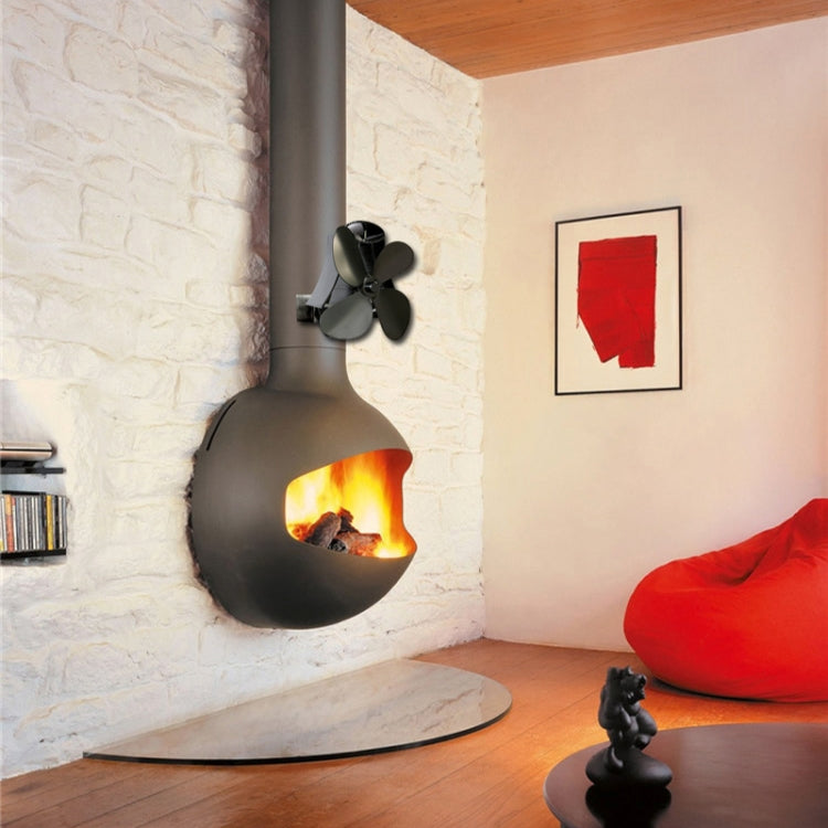 YL-105 Ventilador de estufa para chimenea accionado por calor de aluminio de 4 aspas, YL-105 (Black), YL-105 (Bronze), YL-105 (Grey), YL-105 (Gold), YL-105 (Rose Red), YL-105 (Silver), YL-105(White)