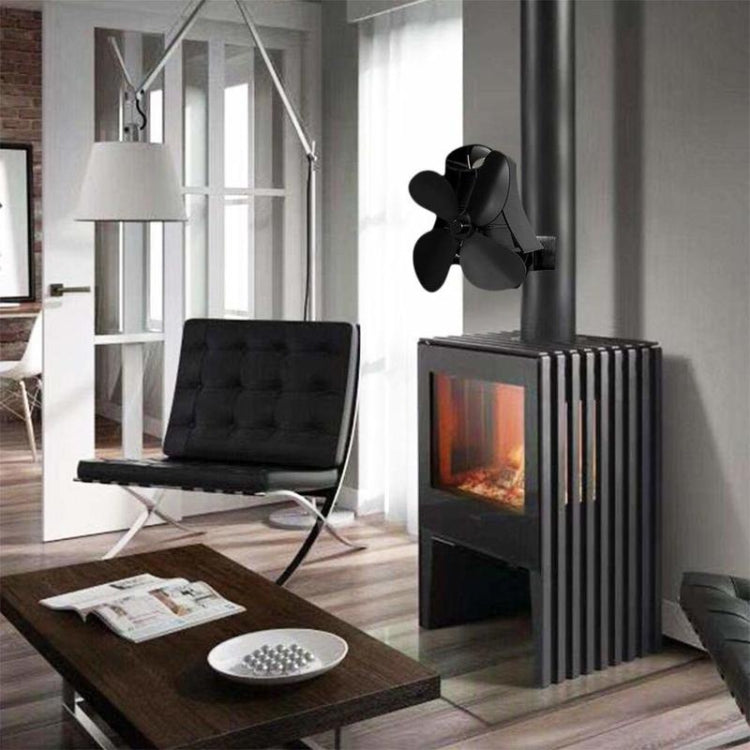 YL-105 Ventilador de estufa para chimenea accionado por calor de aluminio de 4 aspas, YL-105 (Black), YL-105 (Bronze), YL-105 (Grey), YL-105 (Gold), YL-105 (Rose Red), YL-105 (Silver), YL-105(White)